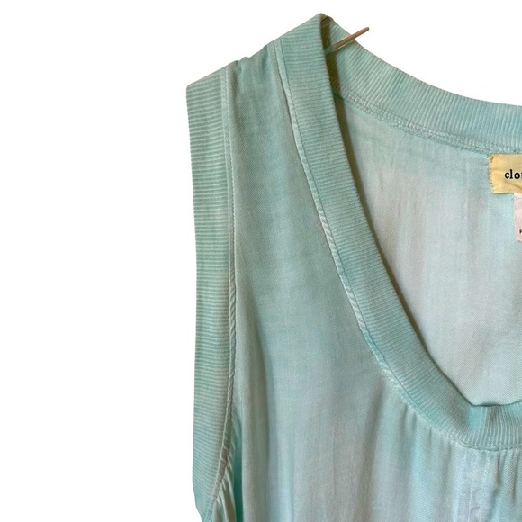 Anthropologie | Cloth & Stone Mint Green Sleeveless Linen Tank Top Size Medium - Picture 5 of 7
